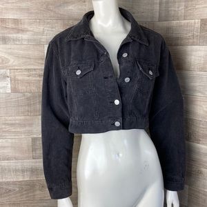 Black PacSun Tapered Corduroy Trucker Jacket